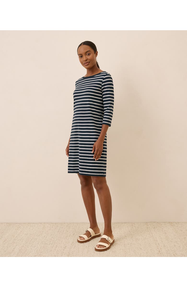 Pact Organic Cotton Softspun Boat Neck Dress, Alternate, color, Monterey Stripe