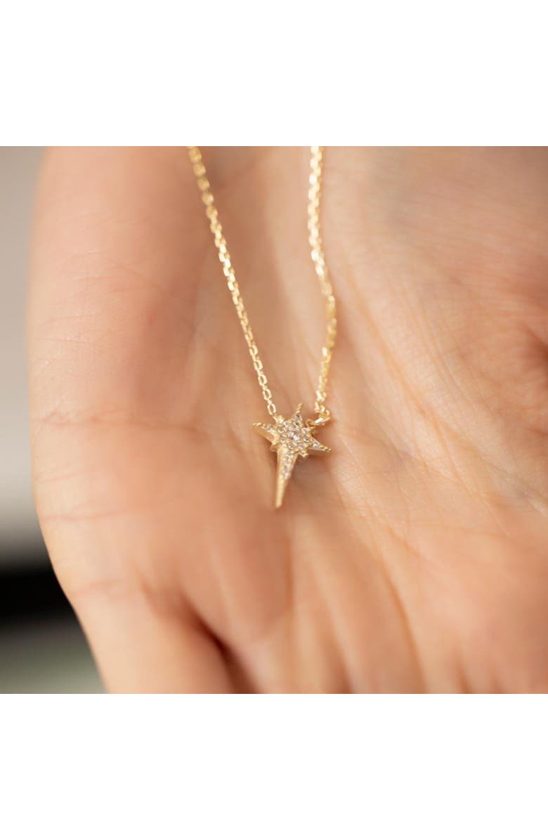 Spero London Northern Star Polaris Sterling Silver Necklace, Alternate, color, Gold