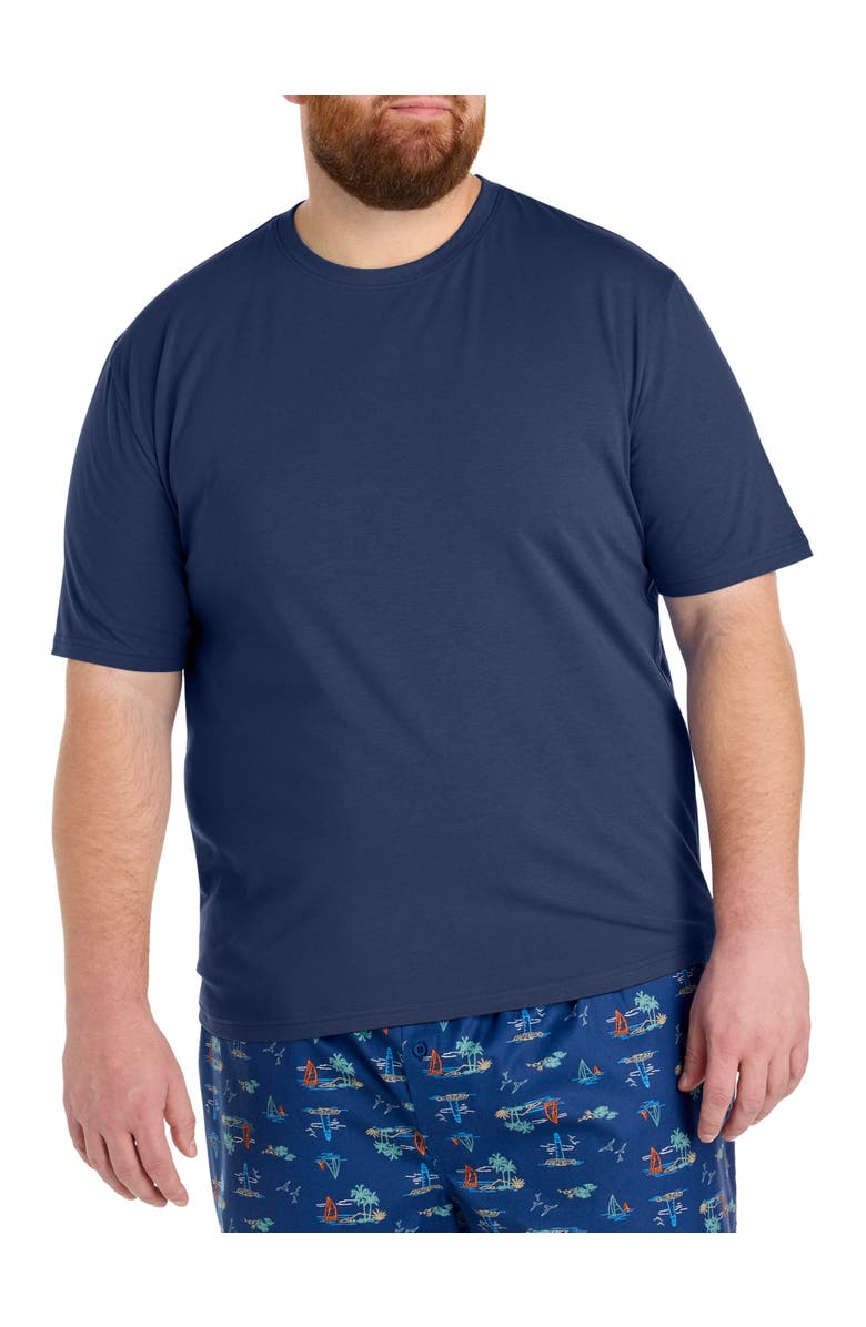 Harbor Bay by DXL Big & Tall 3 pk Active Stretch Crewneck T-Shirts, Alternate, color, Peacoat