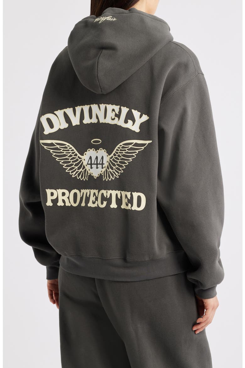 Divinely Protected Cotton Blend Hoodie, Alternate, color, CHARCOAL