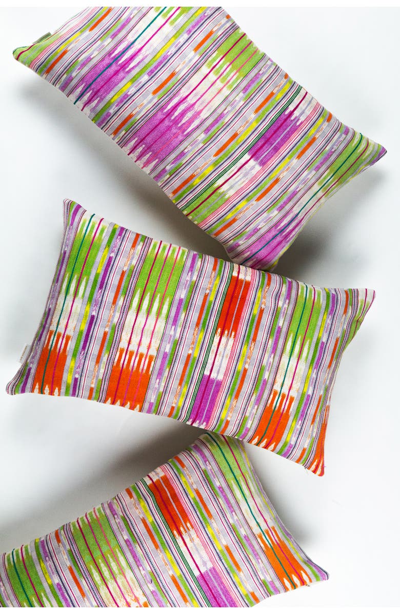 Archive New York Vintage Handwoven Tie Dye Ikat Multi Pillow, Main, color, Multi