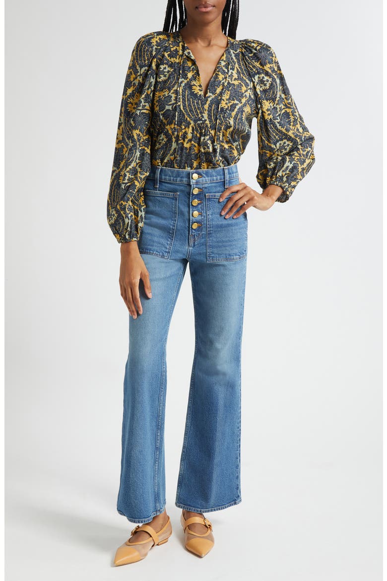 Brea Floral Top, Alternate, color, LUNA