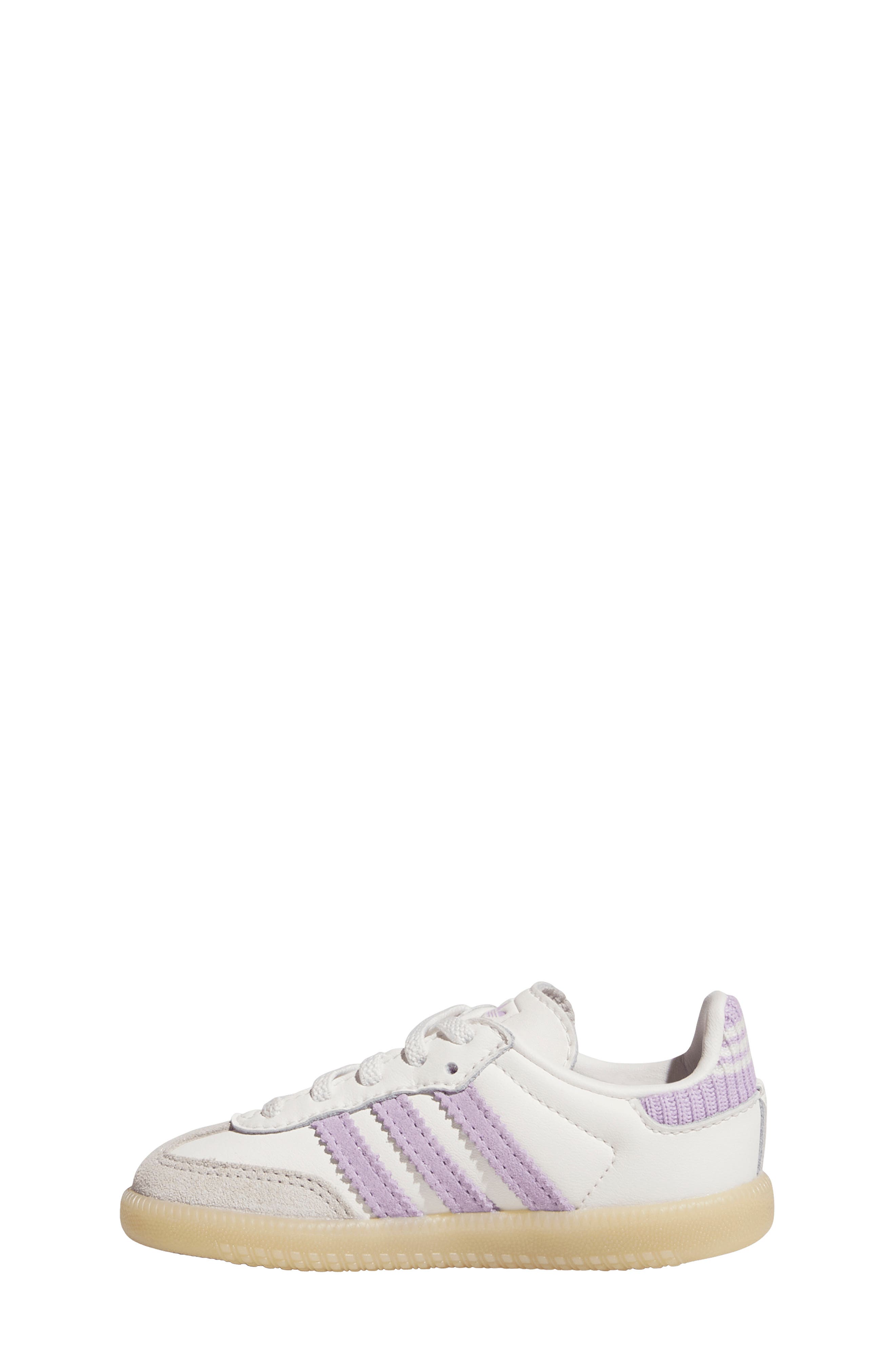 adidas Kids' Samba OG Sneaker, Alternate, color, Cloud White/ Plum/ Gum 3