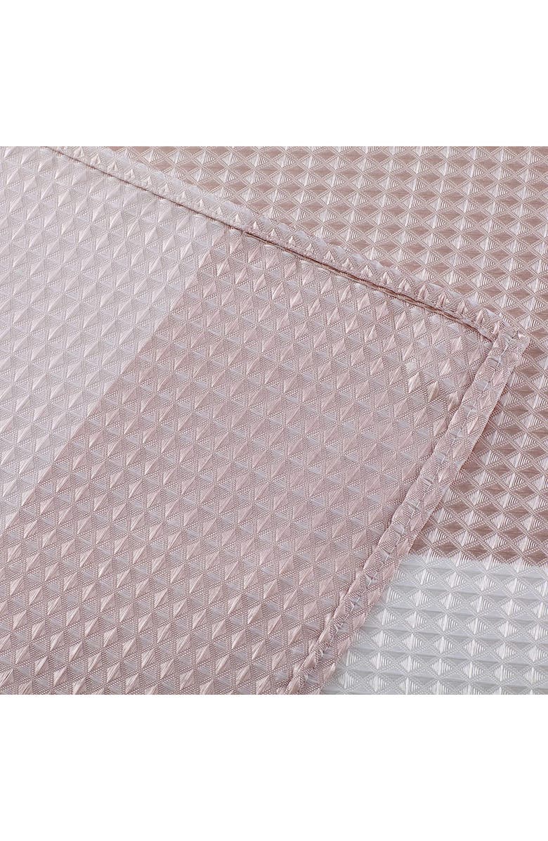 DAINTY HOME Shades Ombré Waffle Texture Shower Curtain, Alternate, color, Blush