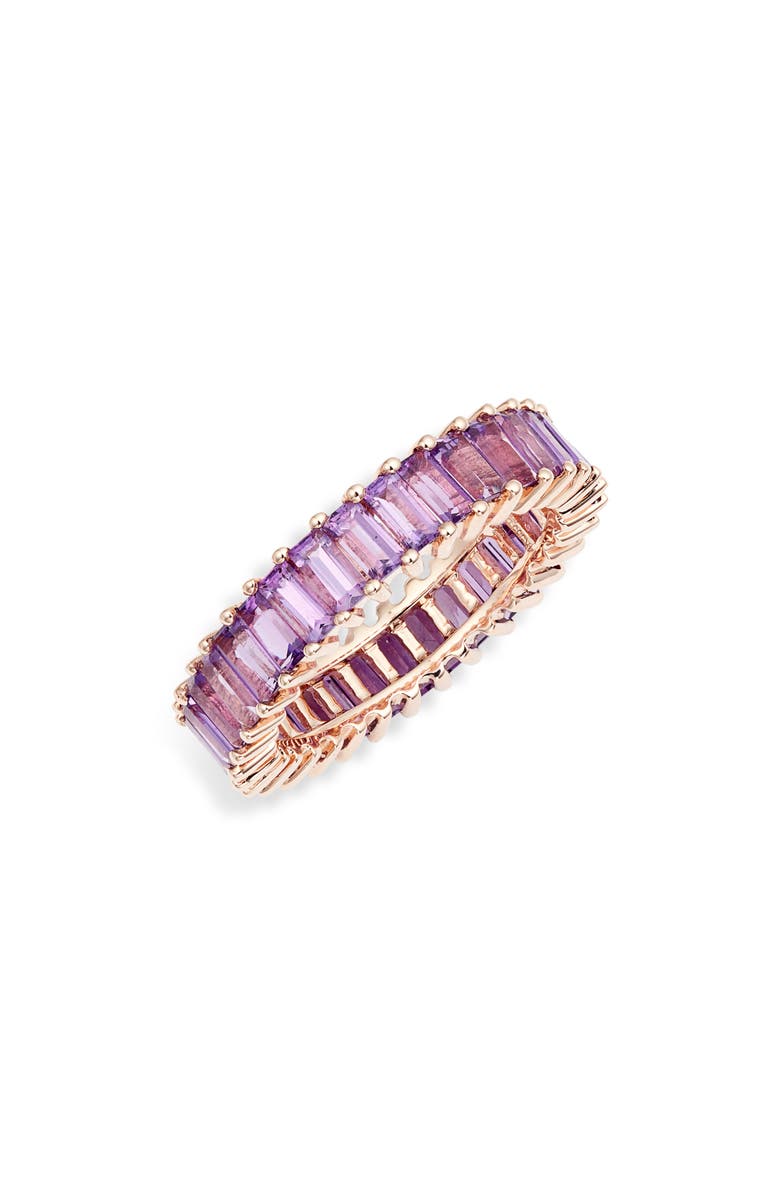 Dana Rebecca Designs Kristin Kylie Amethyst Eternity Ring, Main, color, 