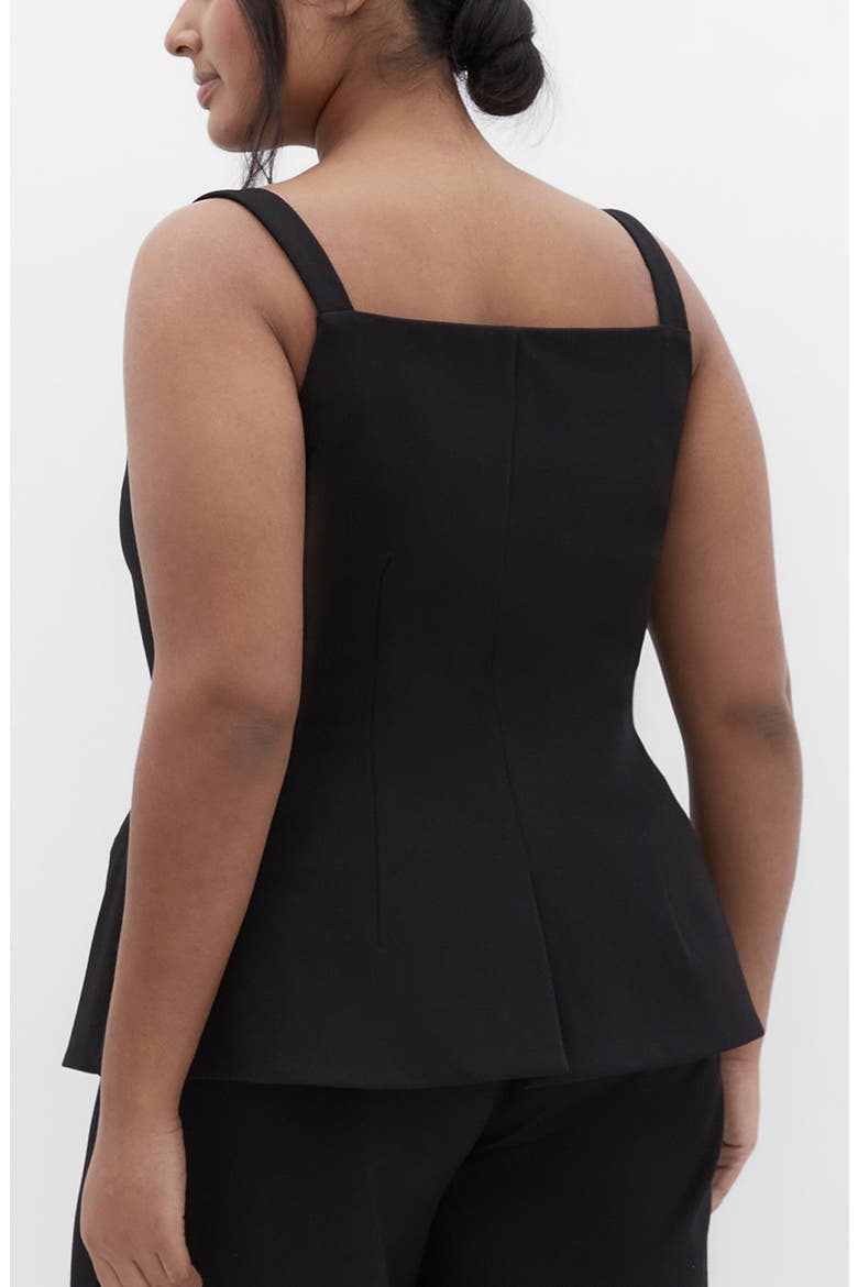 Peytonn Sleeveless Ponte Top, Alternate, color, BLACK