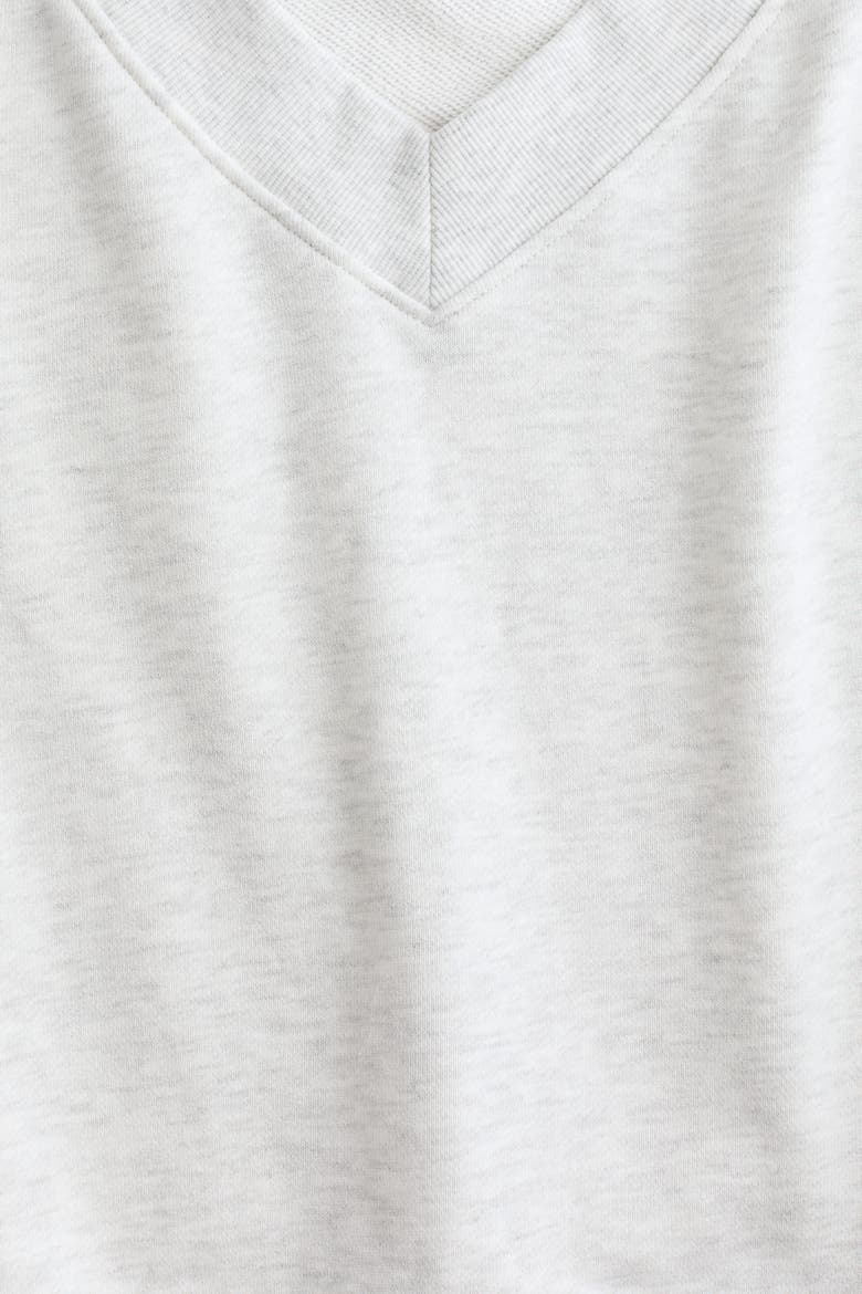 V-neck Sweatshirt, Alternate, color, Light gray melange