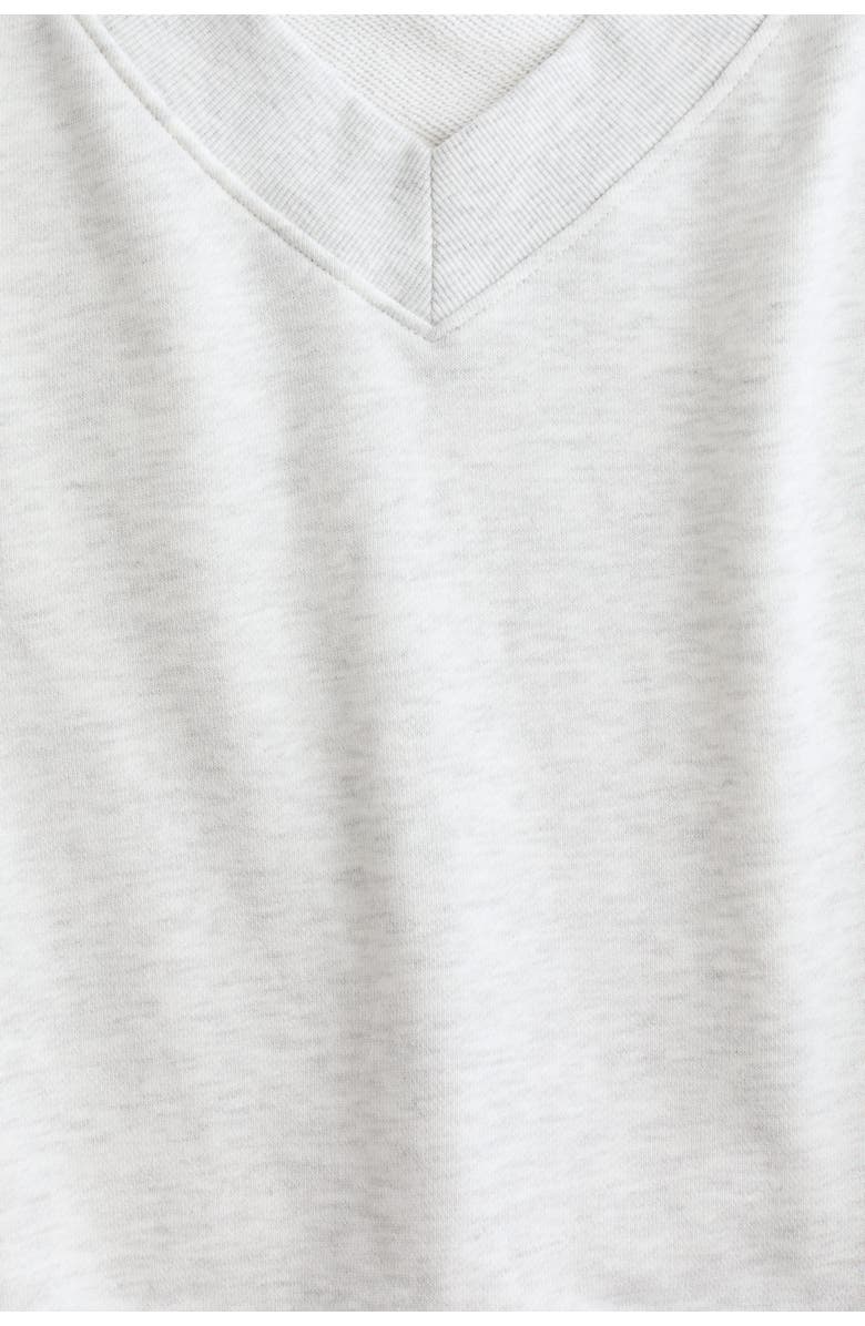 H&M V-neck Sweatshirt, Alternate, color, Light Gray Melange