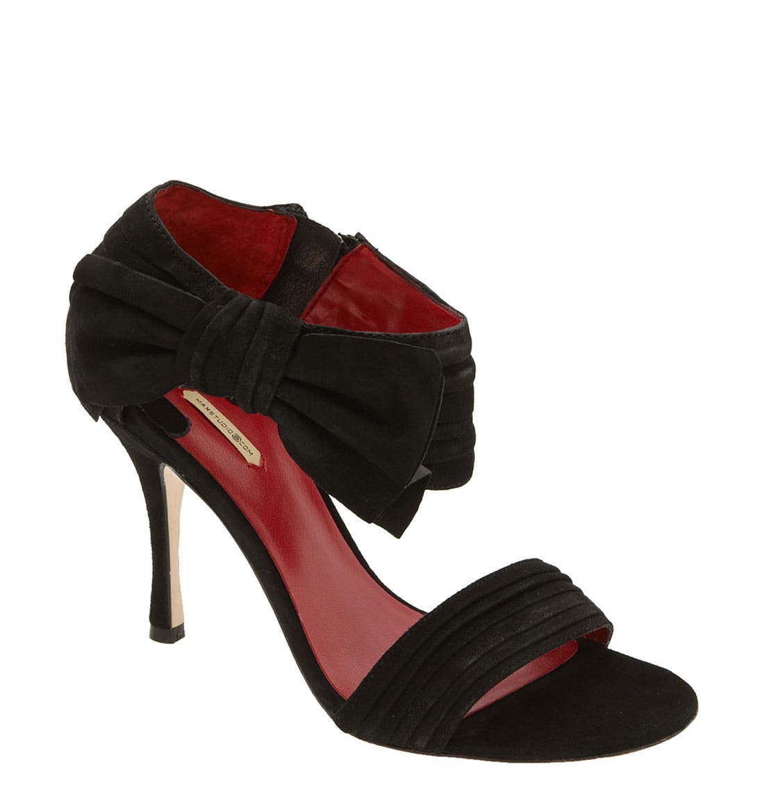 MAXSTUDIO 'Sxishi' Sandal, Main, color, BLACK SUEDE