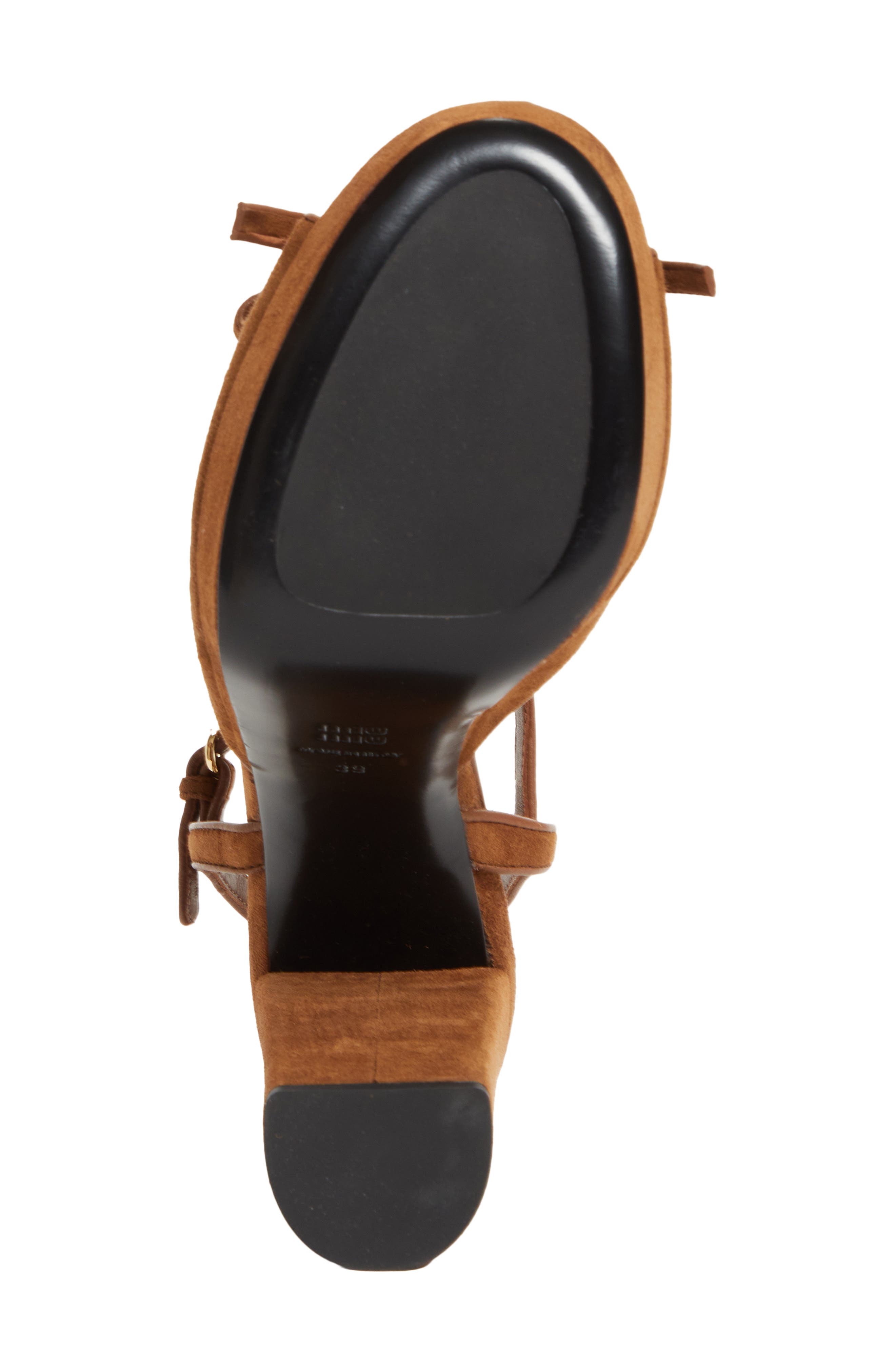 Miu Miu Bow Platform Sandal, Alternate, color, Rovere