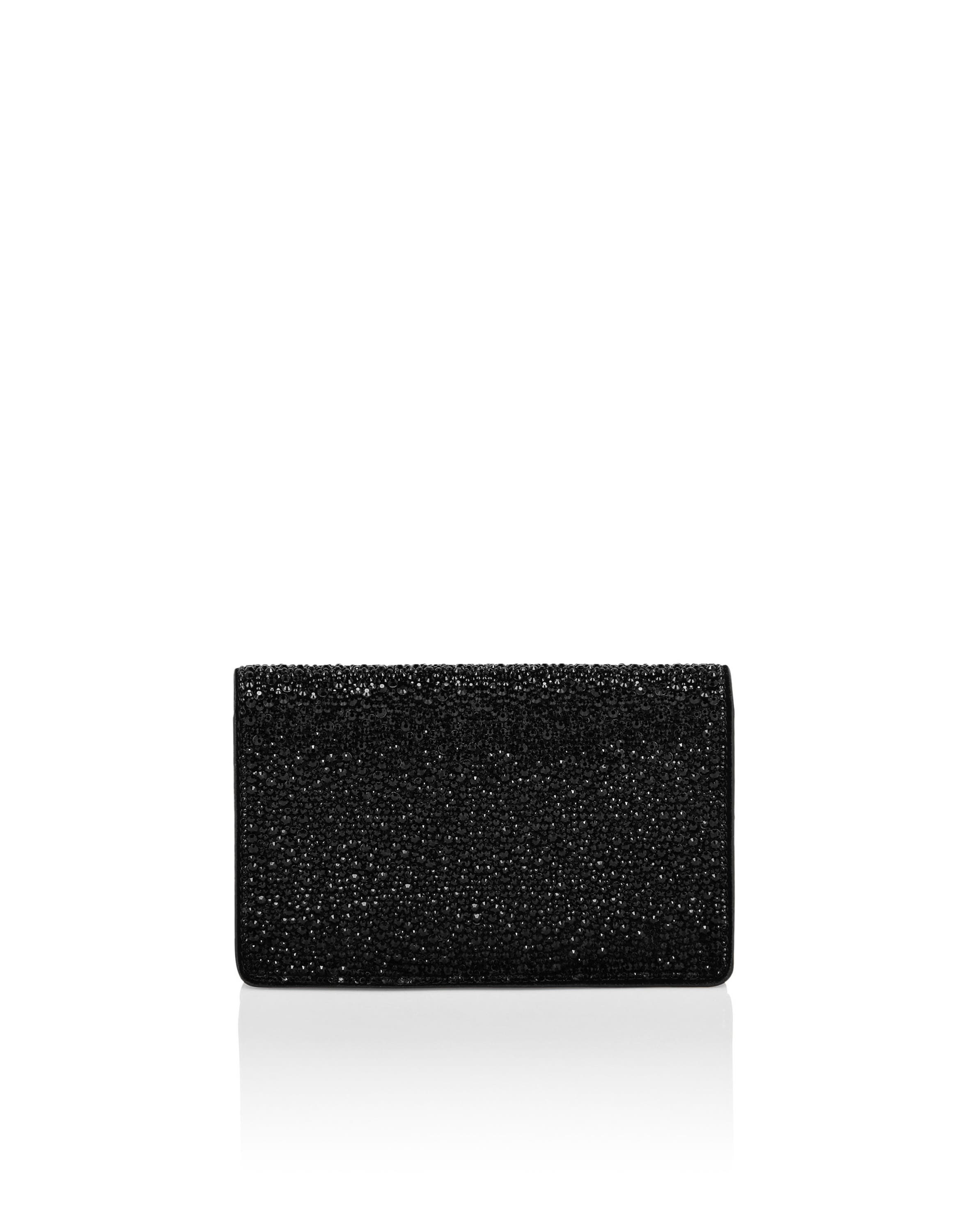 Suede Mini Shoulder Strass Hexagon Women, Alternate, color, black