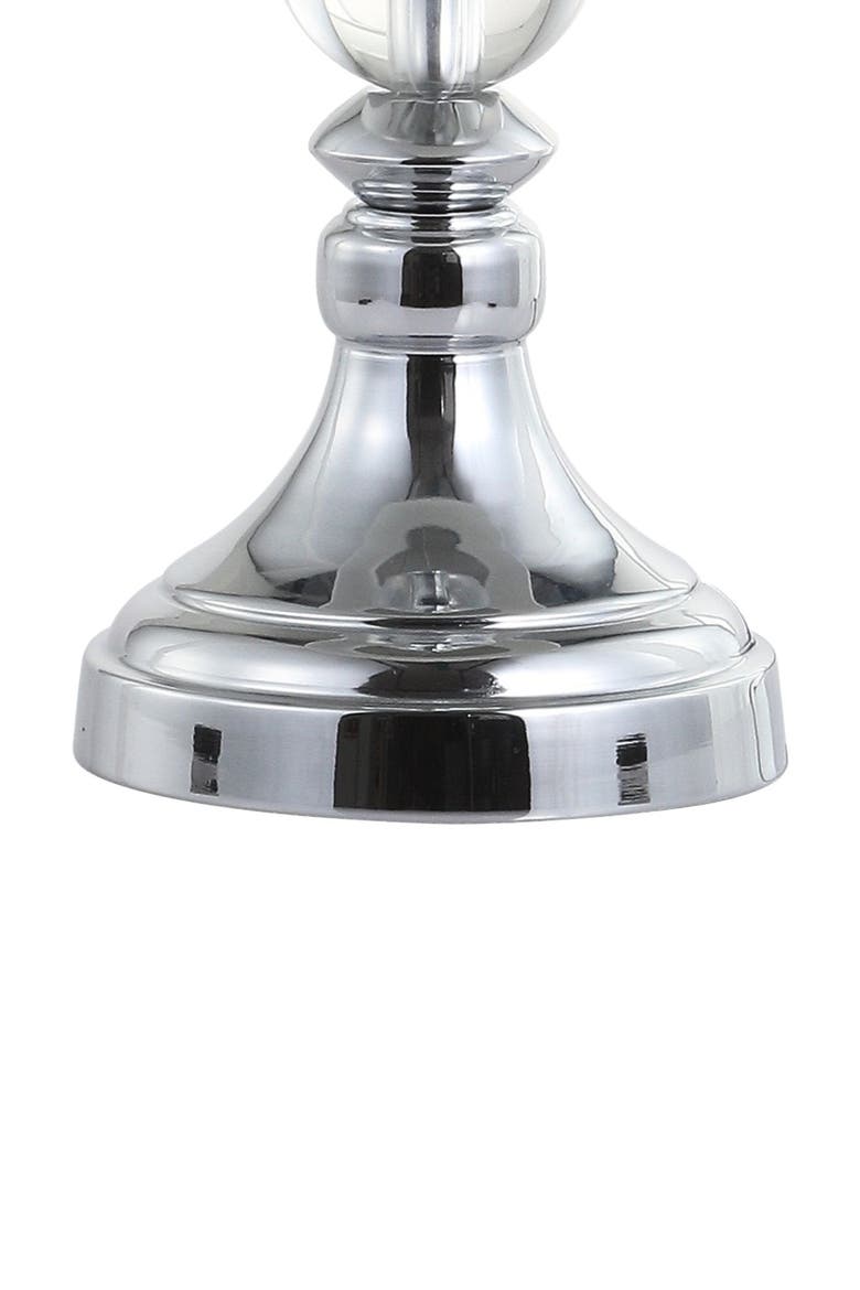 Paul 26" Crystal/Metal LED Table Lamp, Clear/Chrome, Alternate, color, Clear/Chrome