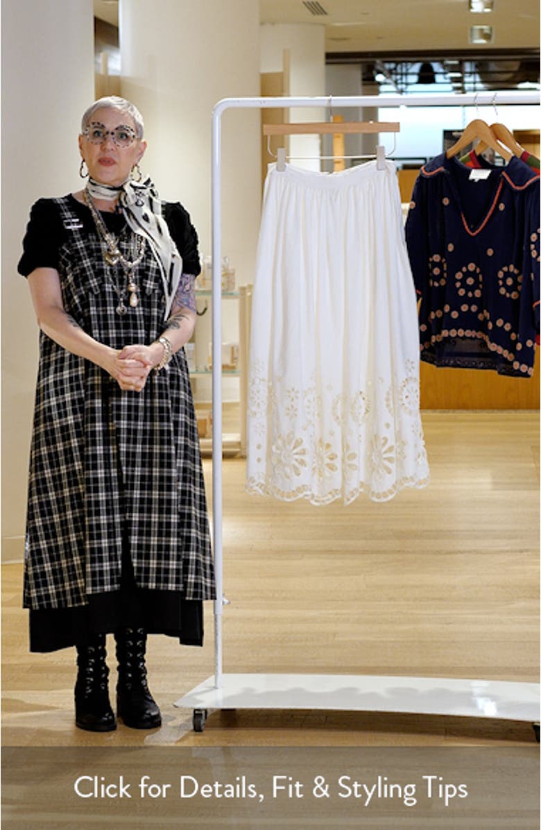 The Super Bloom Eyelet Midi Skirt, sales video thumbnail