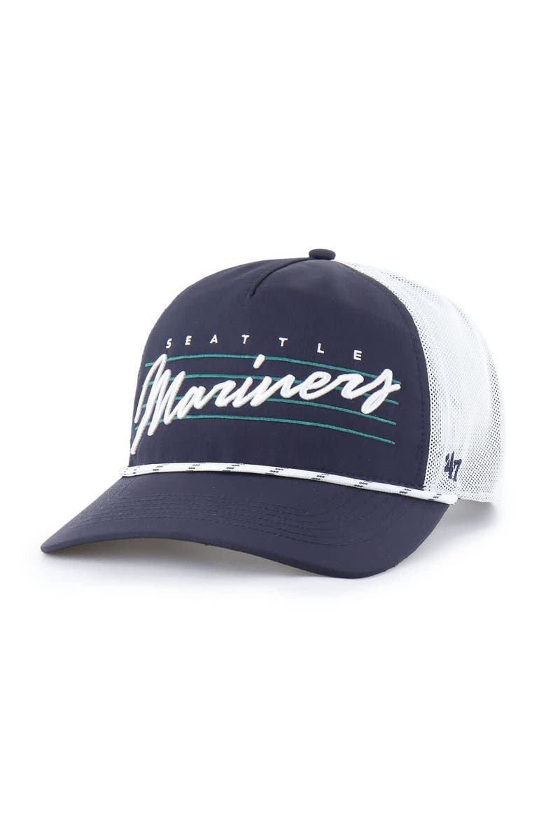 '47 Men's '47 Navy Seattle Mariners Brrr Downburst Mesh Hitch Adjustable Hat, Main, color, Navy