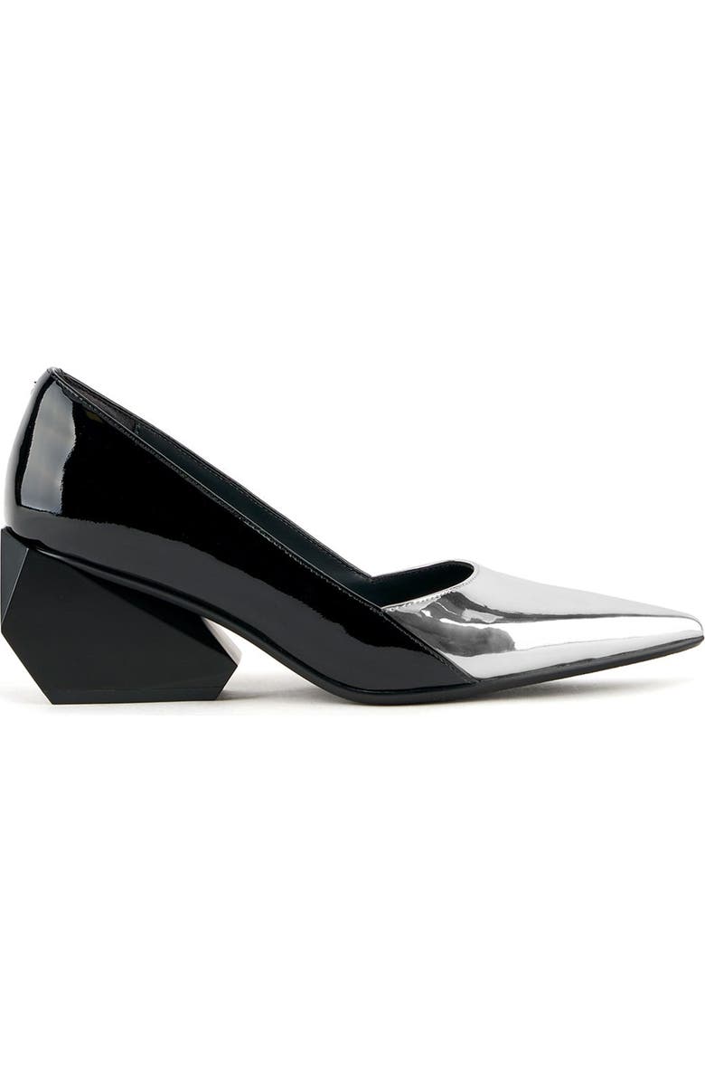 United Nude Ricky Pump Mid, Main, color, Silver + Black