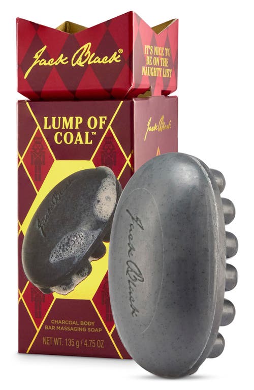 Jack Black Lump Of Coal Charcoal Body Bar Massaging Soap In Transparent