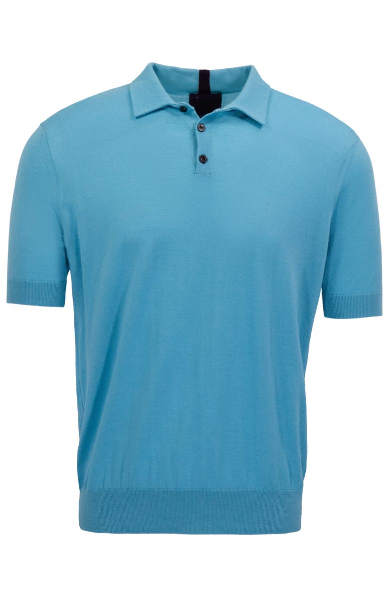 Lords of Harlech Mens Merino Silk Cashmere Polo, Alternate, color, Teal