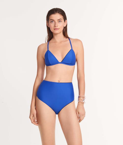 Ansea The Reversible Triangle Top In Black/blue