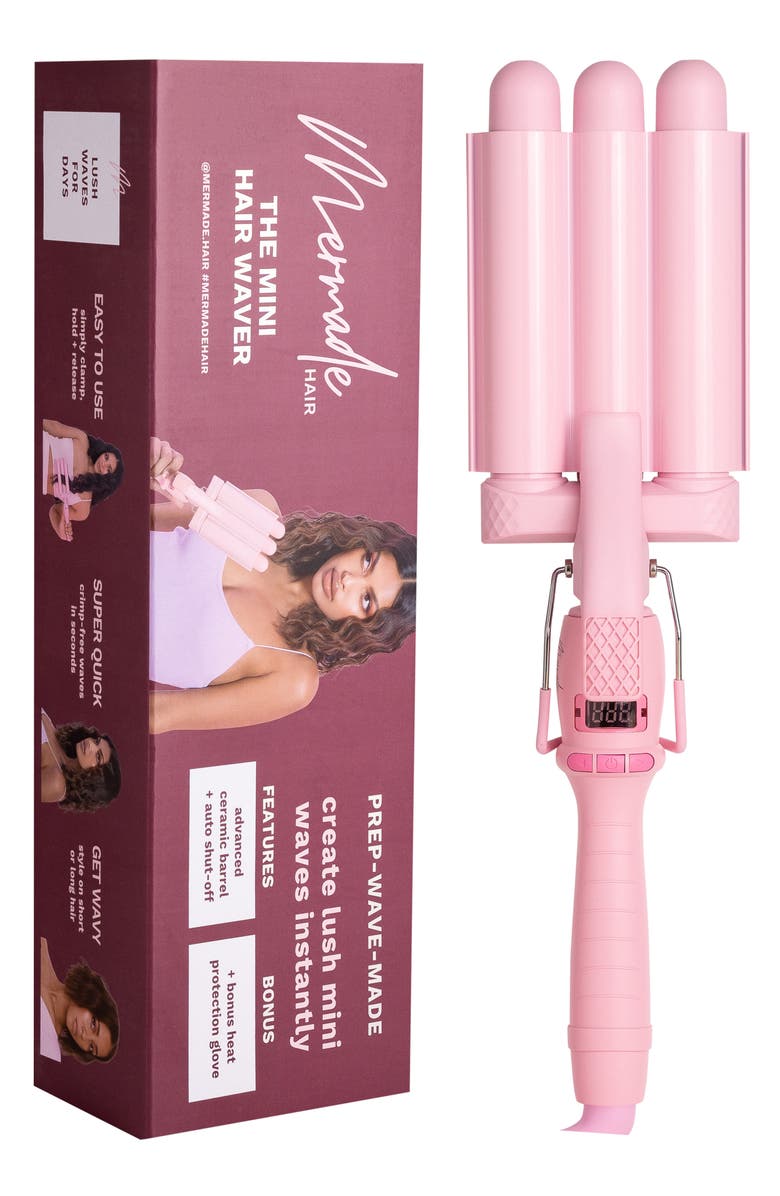 Mermade Hair The Mermade Mini 1-Inch Pro Waver - Pink, Alternate, color, Pink
