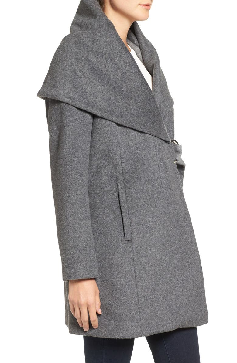 French Connection Wool Blend Wrap Coat, Alternate, color,