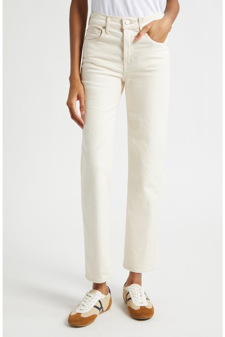 Leah Straight Leg Jeans, Main, color, ECRU