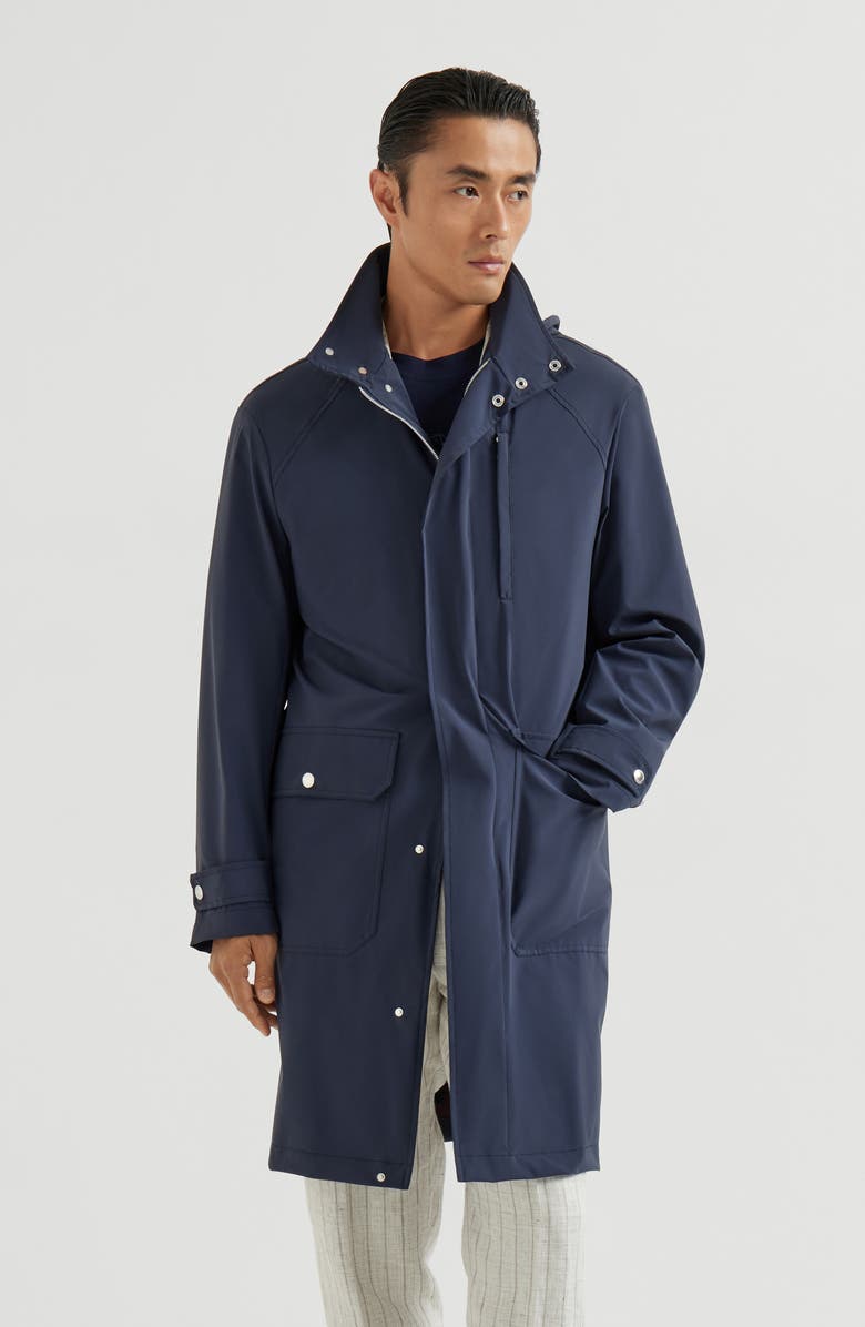 Brunello Cucinelli Unlined parka, Alternate, color, Navy Blue