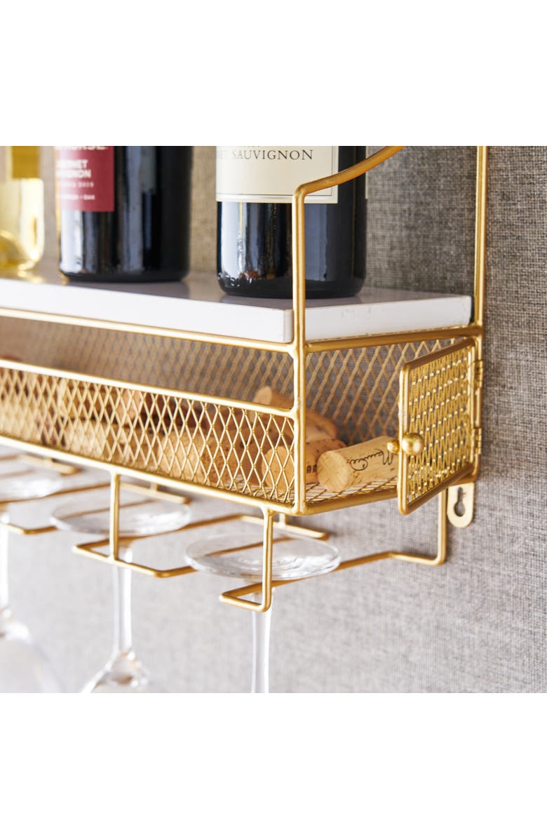 TWINE Wall Mounted Wine Rack
Cork Storage in Gold, Alternate, color, Gold