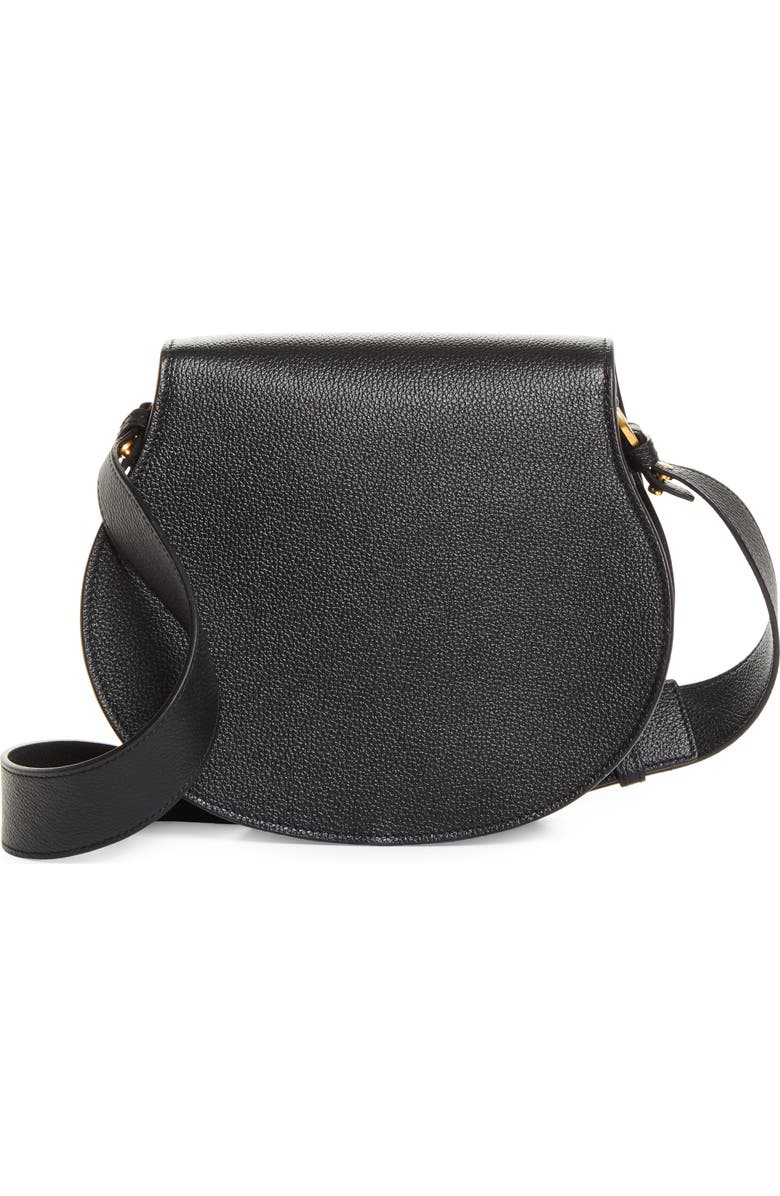 Chloé Large Marcie Leather Crossbody Bag, Alternate, color, 001 Black