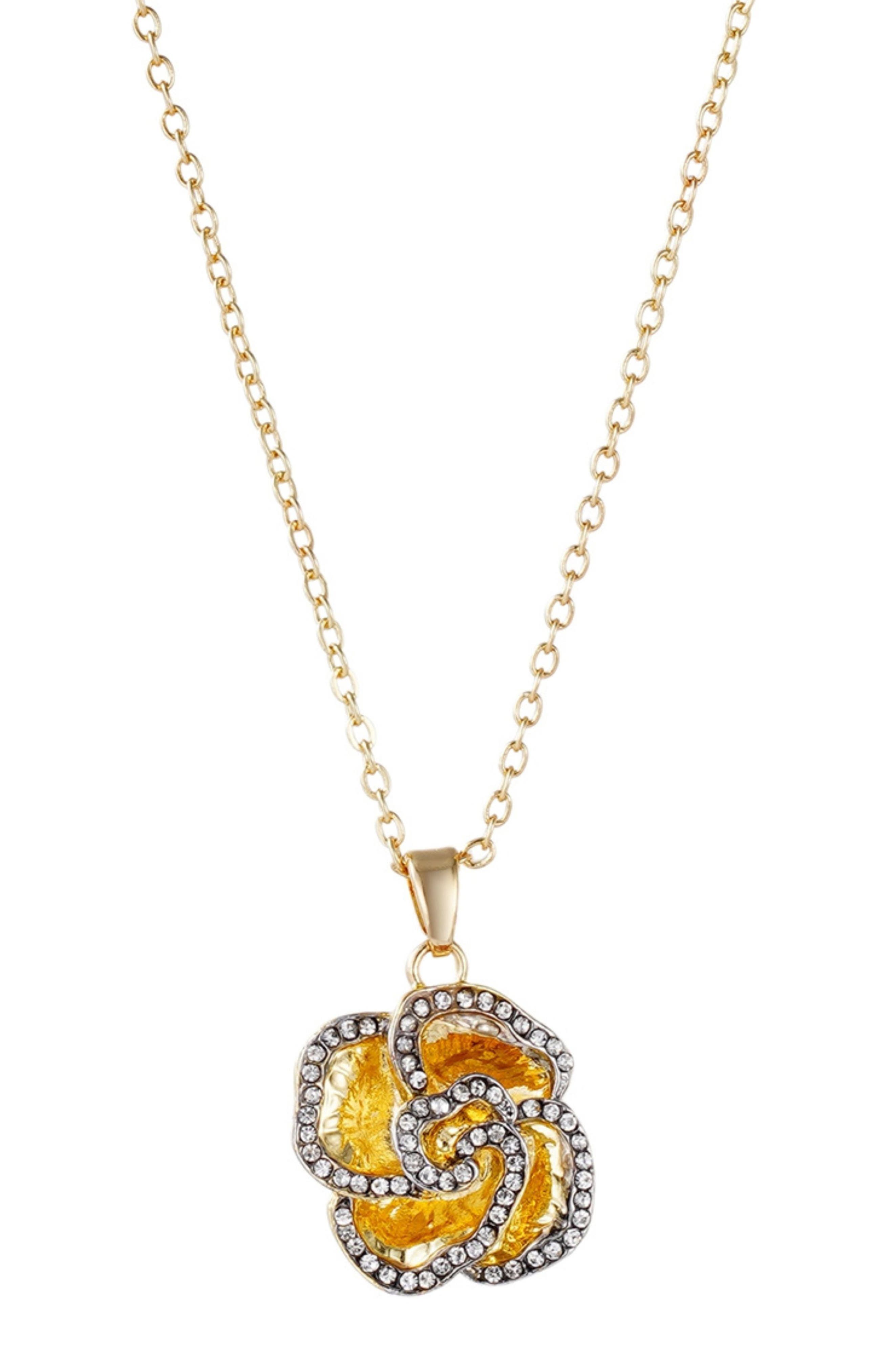 Adornia Cubic Zirconia Flower Pendant Necklace