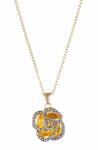 Adornia Cubic Zirconia Flower Pendant Necklace