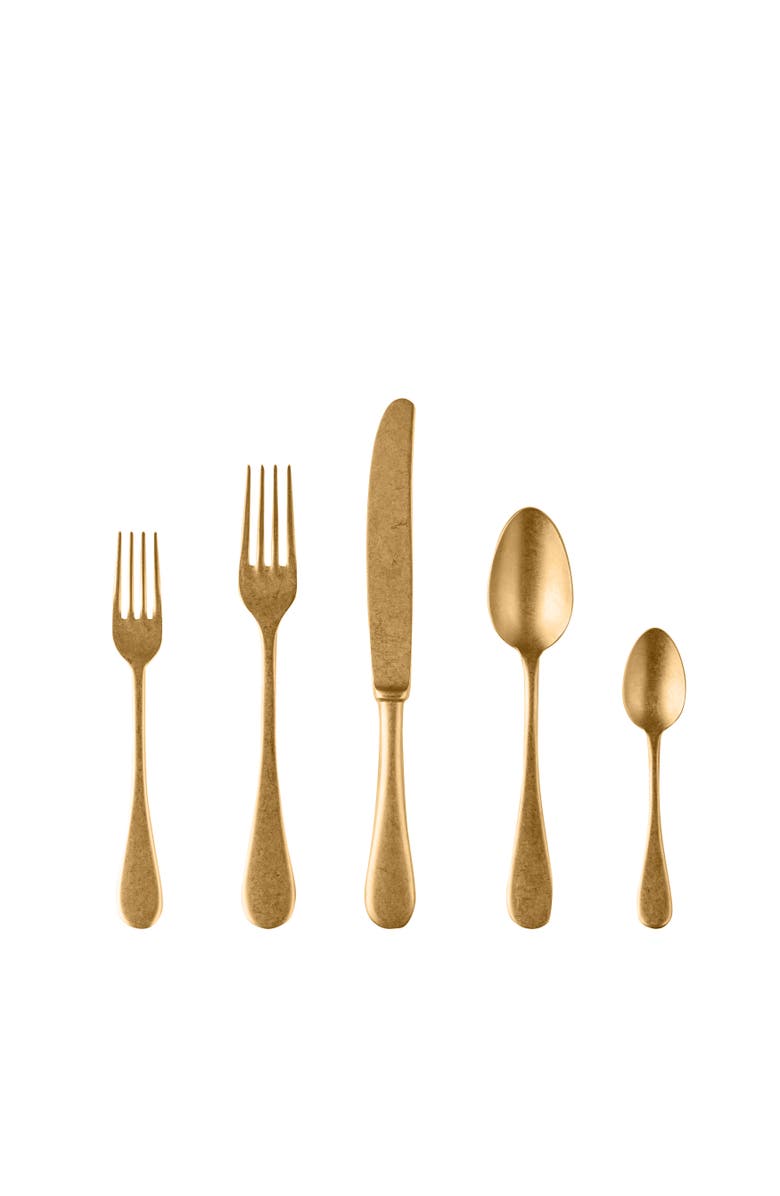 Mepra Vintage Flatware Set - 5 Pieces, Main, color, Gold