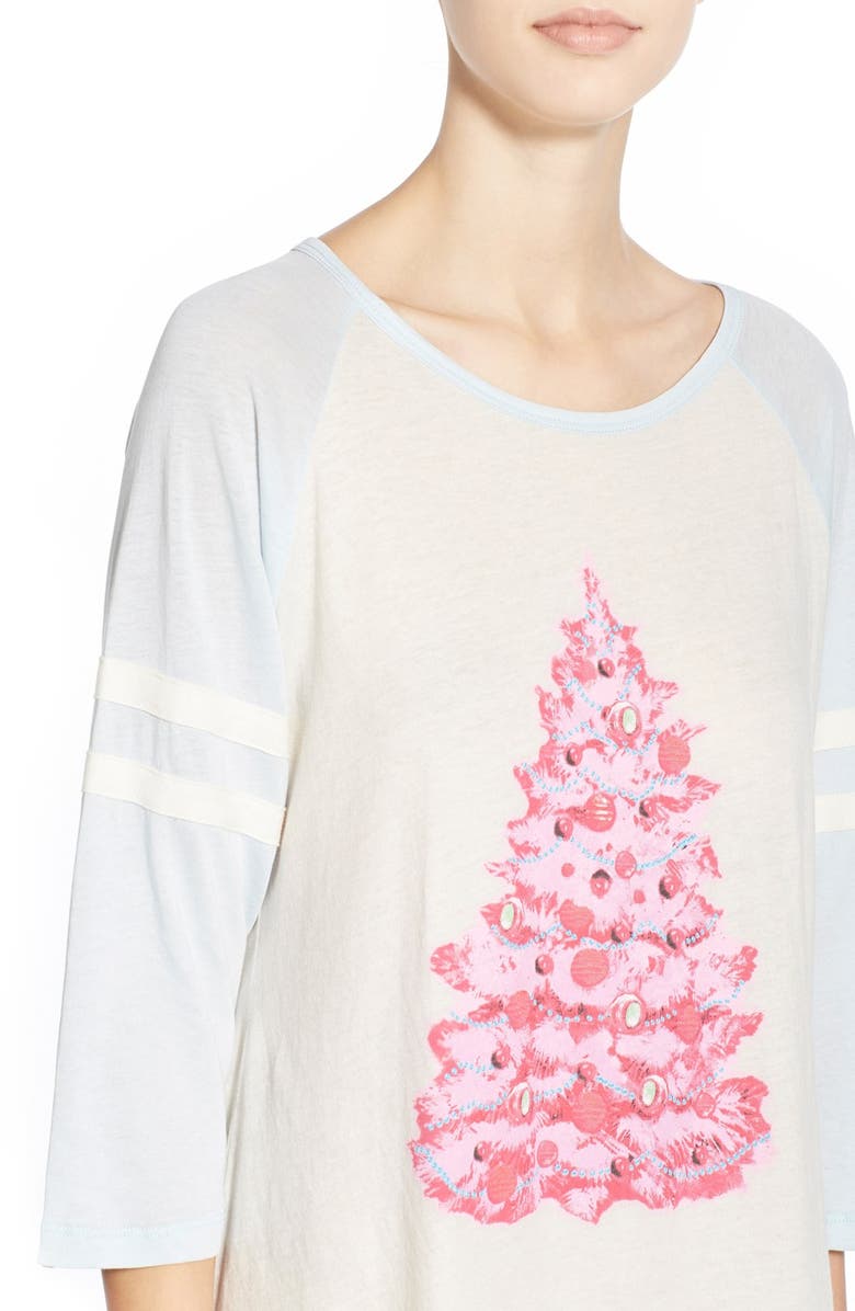 Wildfox 'Jayne' Raglan Sleep Shirt, Alternate, color, 