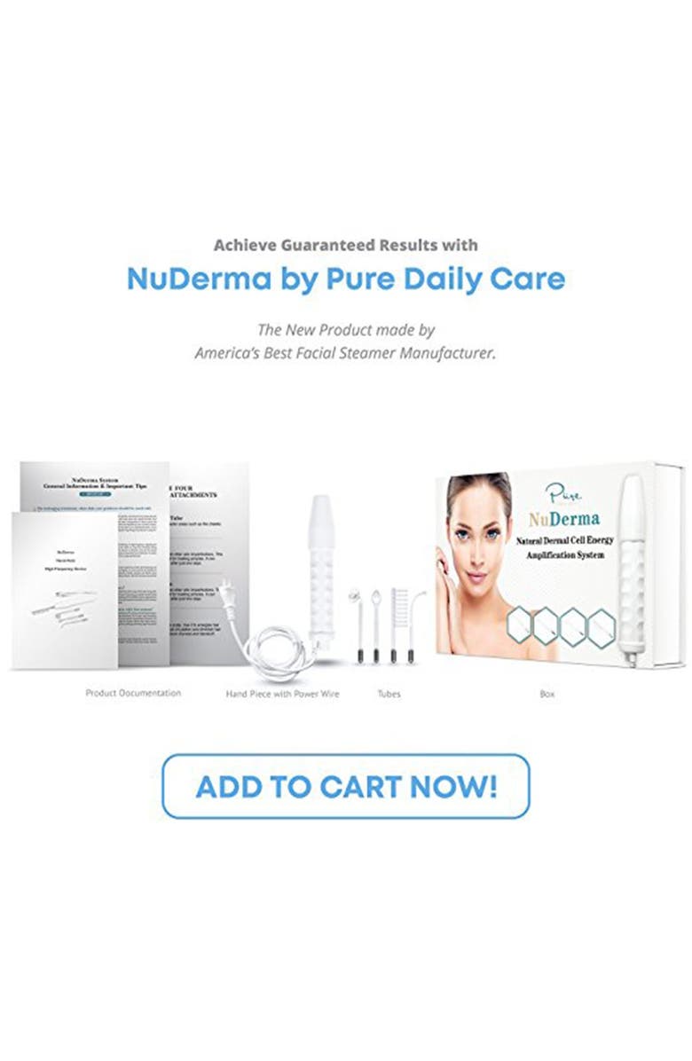 PURE DAILY CARE NuDerma Portable Handheld High Frequency Skin Therapy Wand Machine, Alternate, color, 