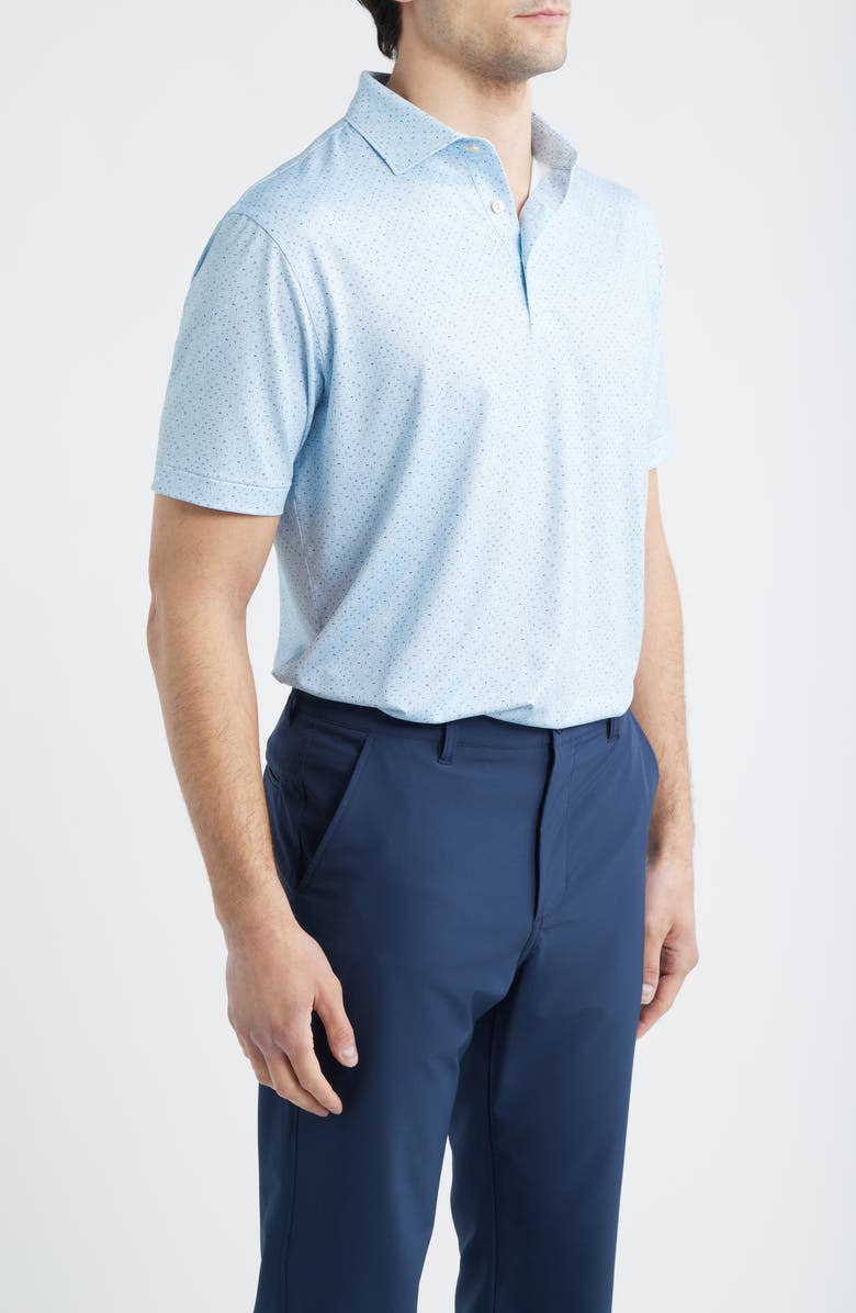 Peter Millar Pennants Performance Jersey Polo, Alternate, color, Stream Blue