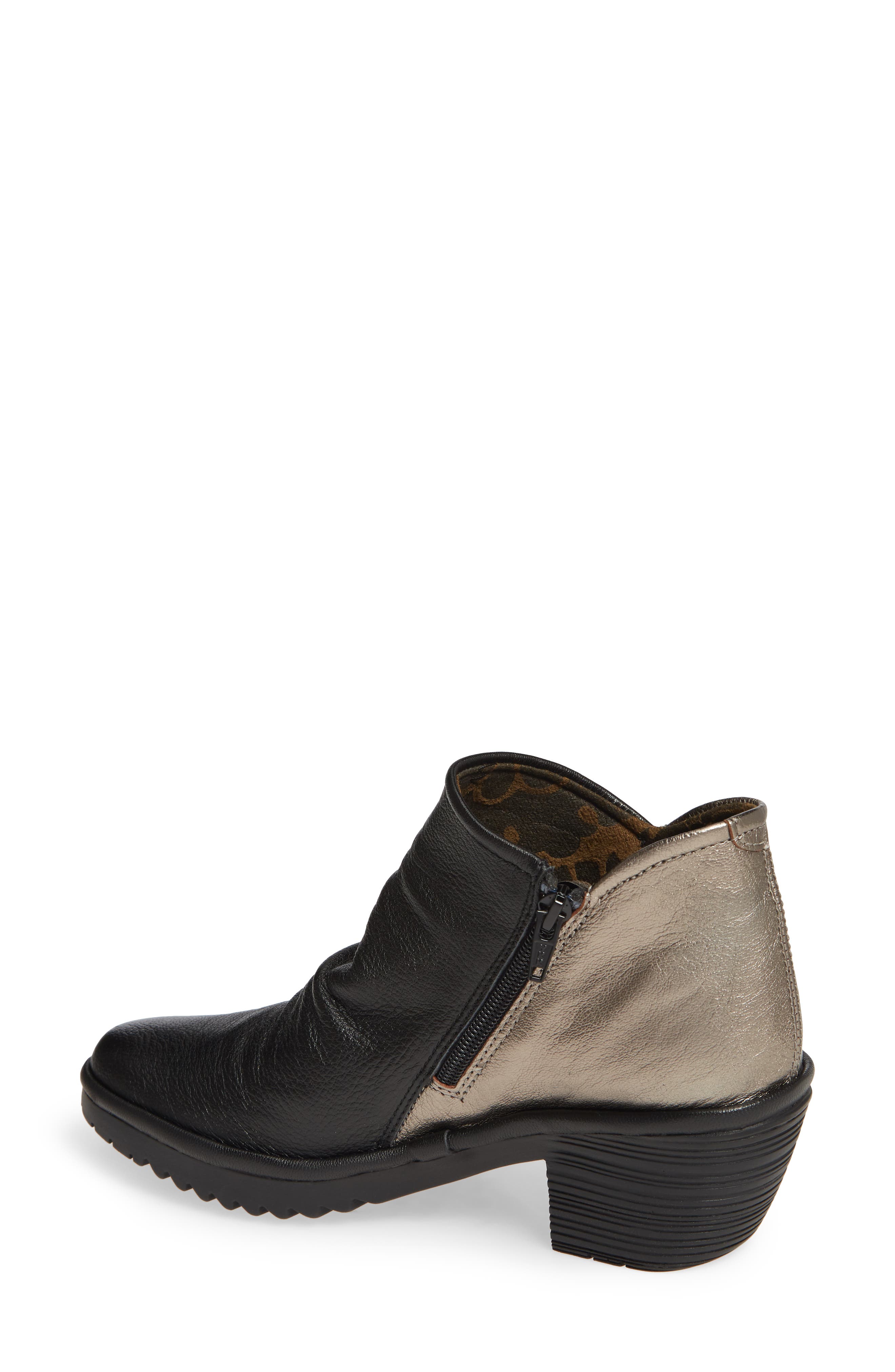 Wezo Bootie, Alternate, color, BLACK/ BRONZE LEATHER