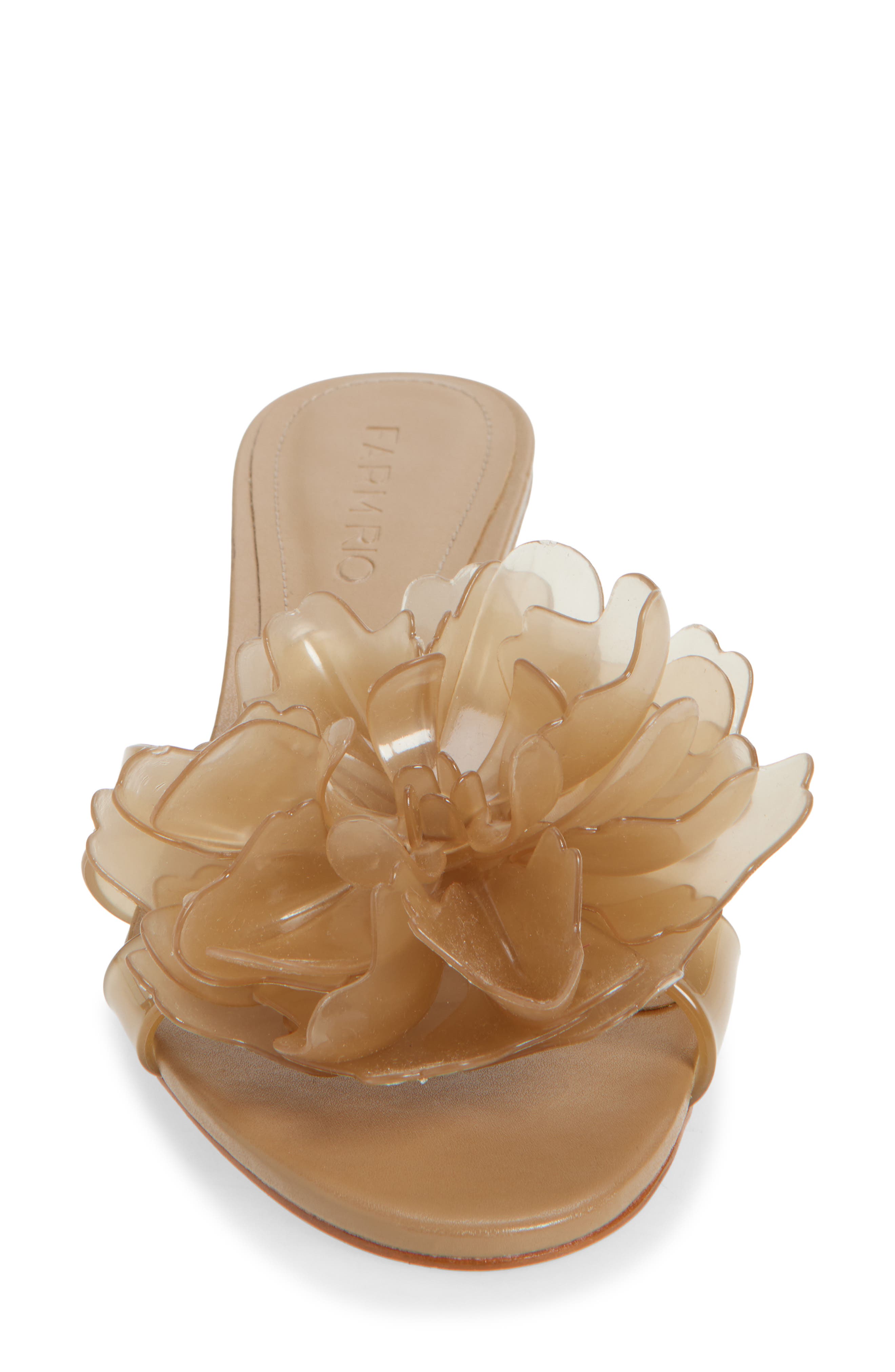 FARM Rio Flower Jelly Wedge Slide Sandal, Alternate, color, Toffee