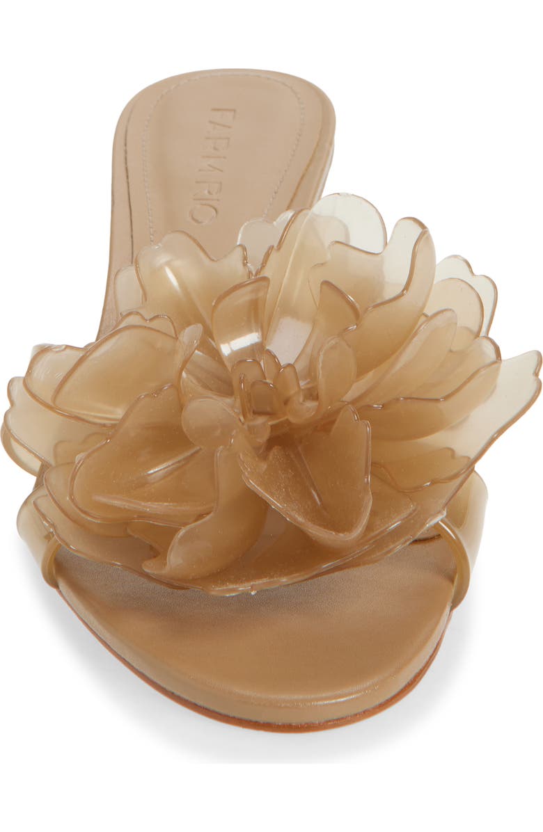 FARM Rio Flower Jelly Wedge Slide Sandal, Alternate, color, Toffee