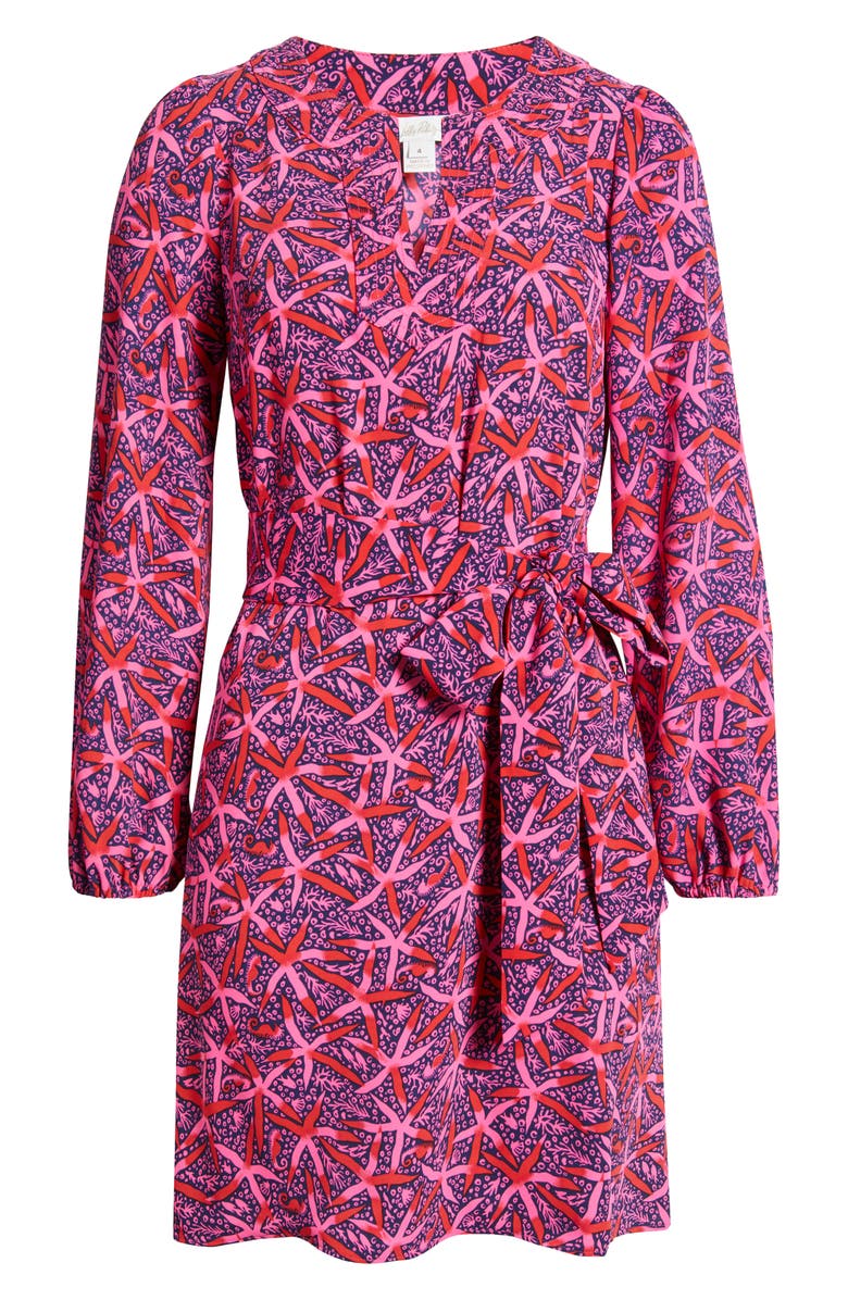 Lilly Pulitzer<sup>®</sup> Olivine Long Sleeve Belted Shift Dress, Alternate, color, Passion Fruit Pink