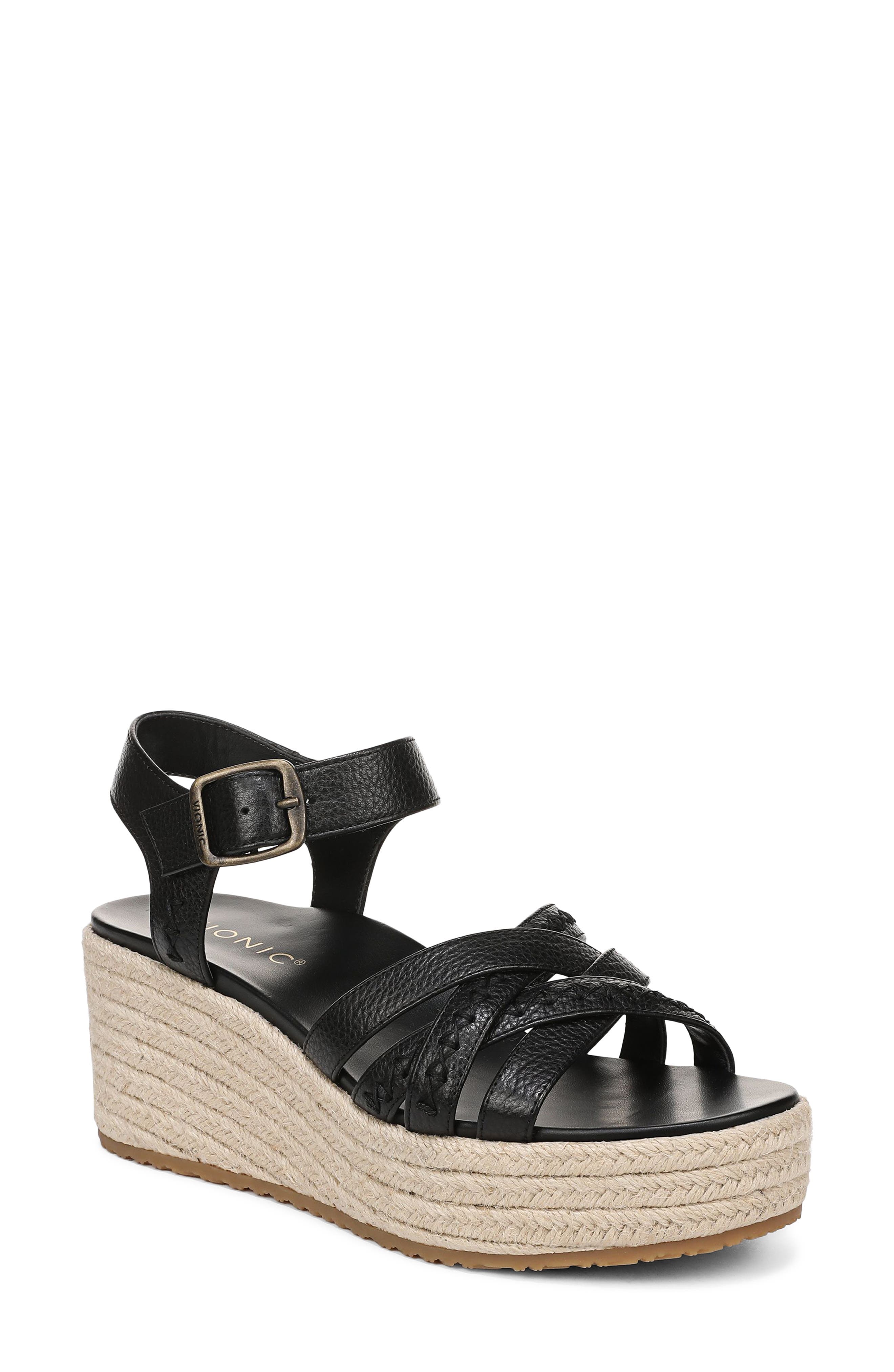 Vionic Danal Platform Wedge, Main, color, Black