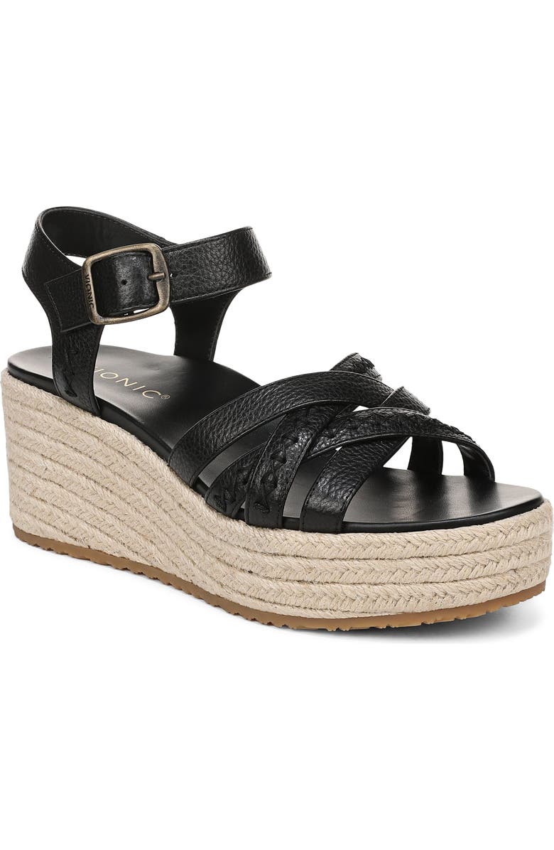 Vionic Danal Platform Wedge, Main, color, Black