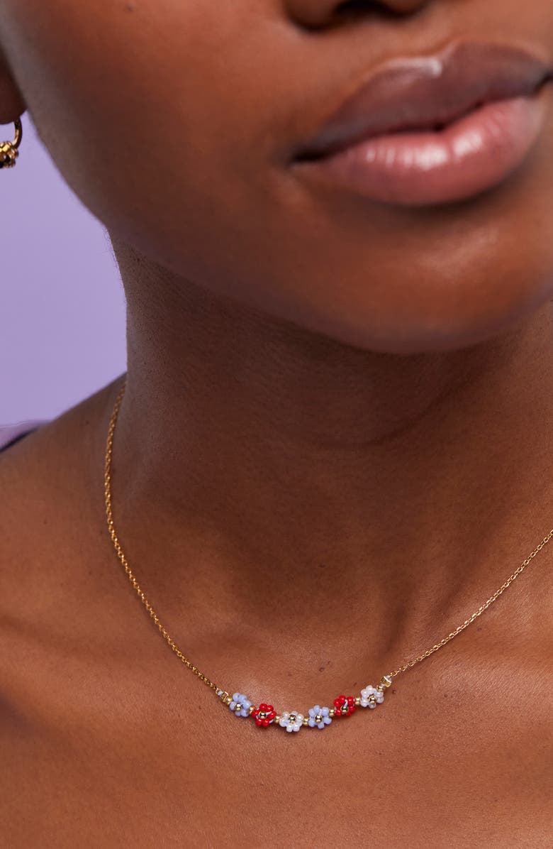 Estella Bartlett Daisy Chain Necklace, Alternate, color, Gold