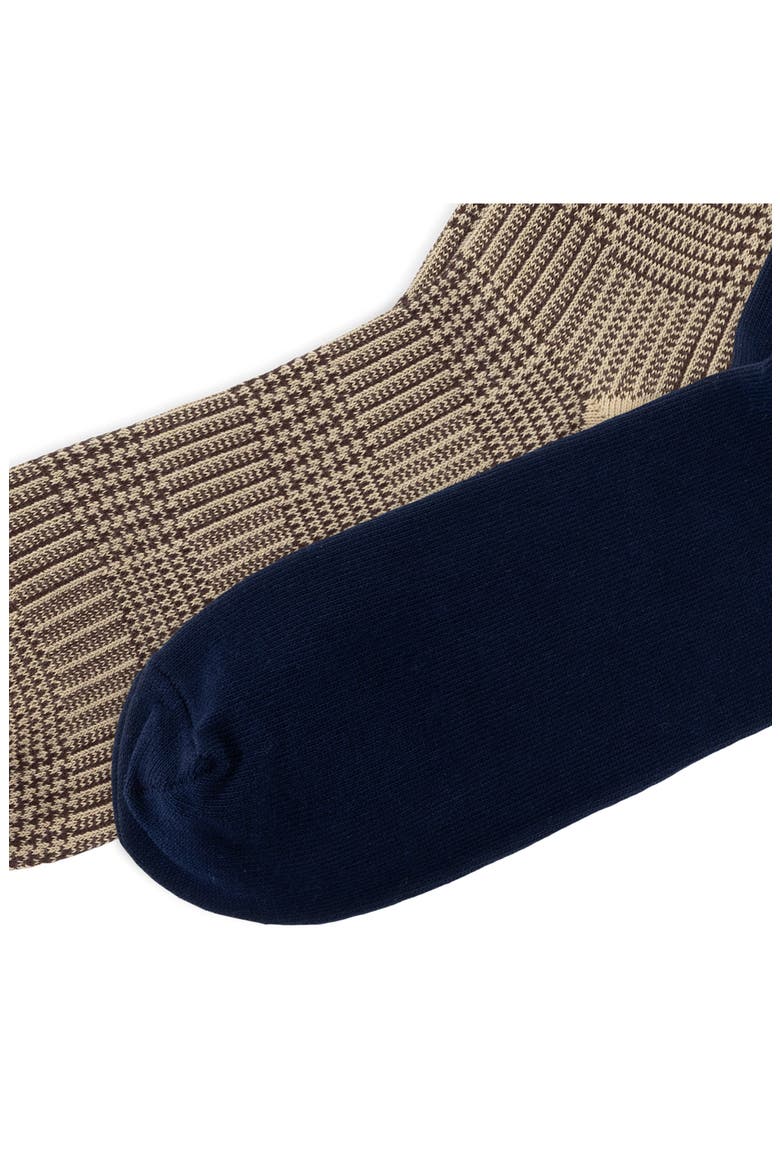 Assorted 2-Pack Polo Society Bear Cotton Blend Dress Socks, Alternate, color, NAVY