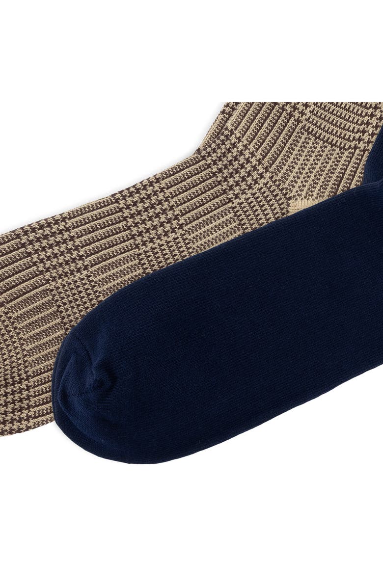 Polo Ralph Lauren Assorted 2-Pack Polo Society Bear Cotton Blend Dress Socks, Alternate, color, Navy