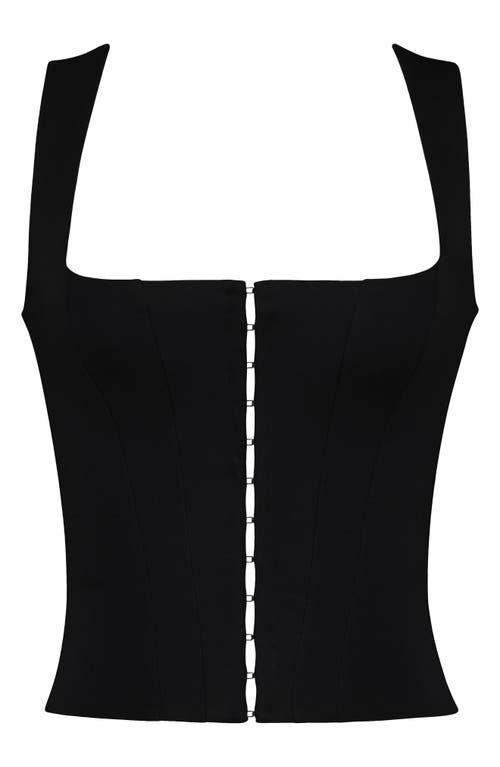 House Of Cb The Balconette Corset Top In Black