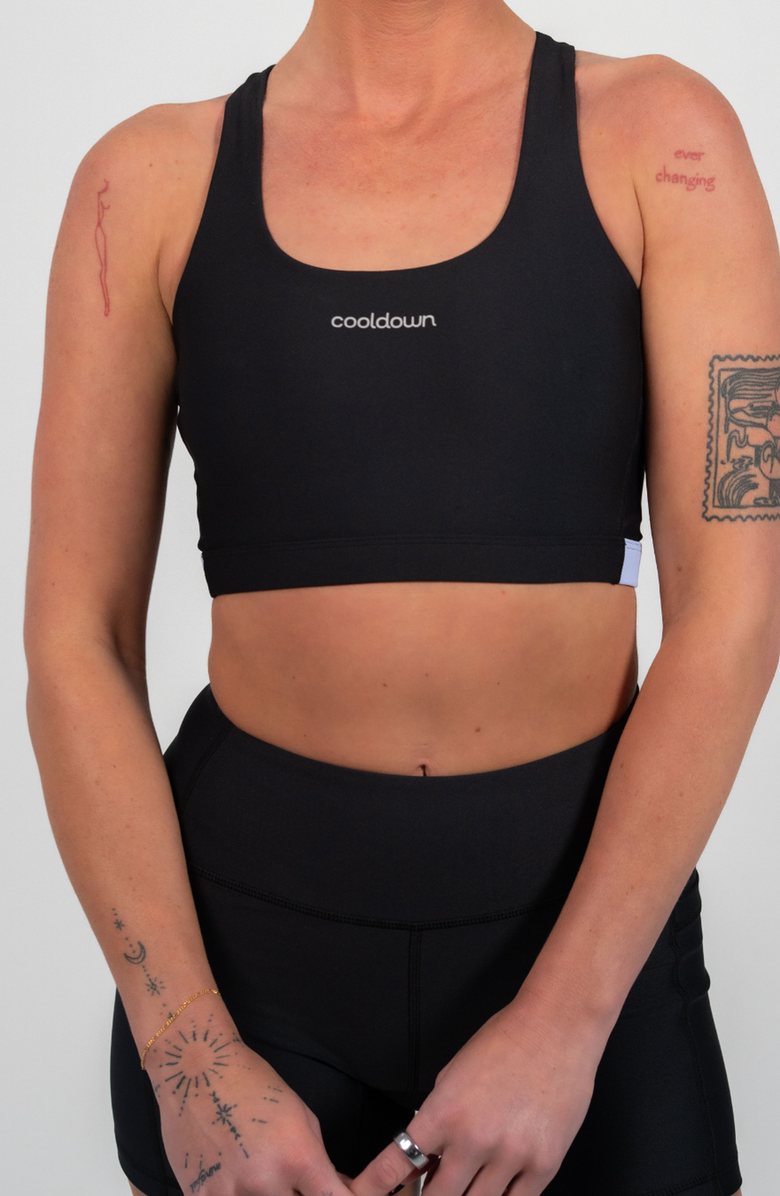 Cooldown Katherine Sports Bra, Alternate, color, Black
