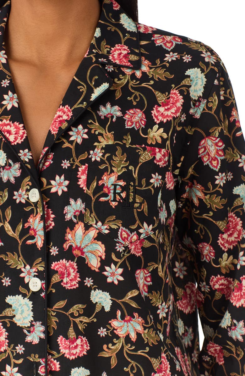Lauren Ralph Lauren Print Cotton Pajamas, Alternate, color, 