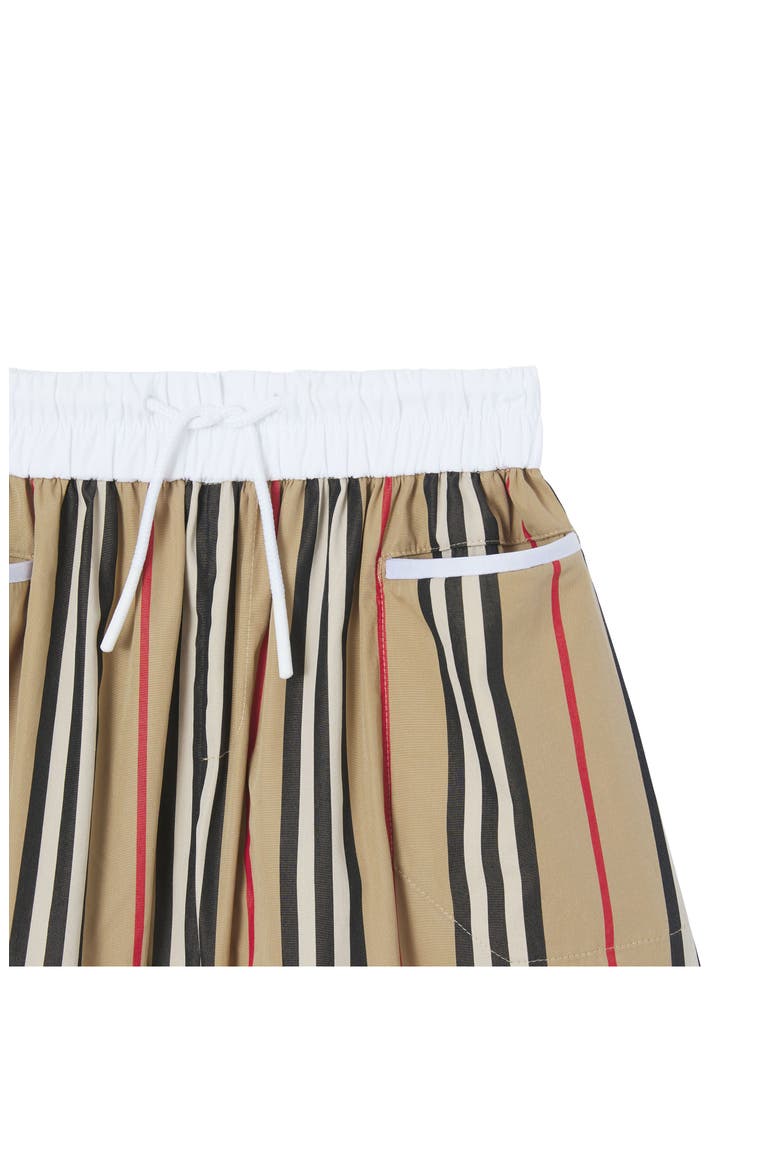 Kids' Sybil Icon Stripe Cotton Shorts, Alternate, color, ARCHIVE BEIGE IP S