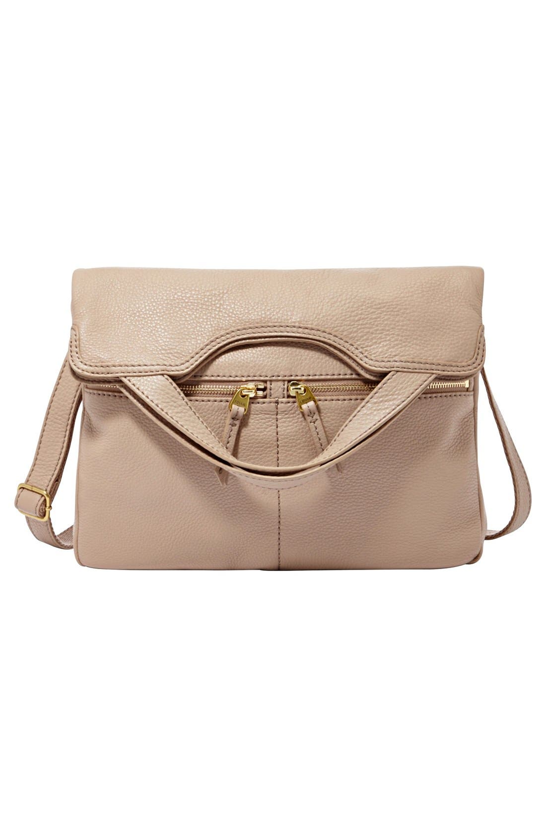 'Erin' Foldover Tote, Alternate, color, TAUPE