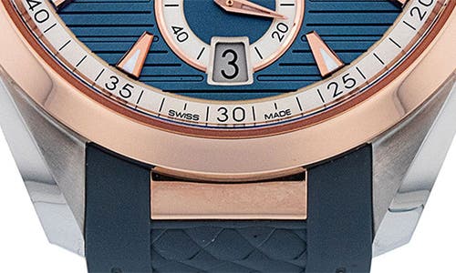 WATCHFINDER & CO. WATCHFINDER & CO. OMEGA PREOWNED 2024 AQUA TERRA 150M GENTS RUBBER STRAP WATCH, 41MM