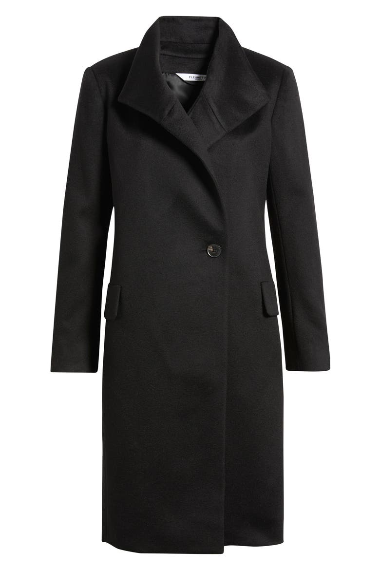 Milly Cashmere Coat, Alternate, color, BLACK